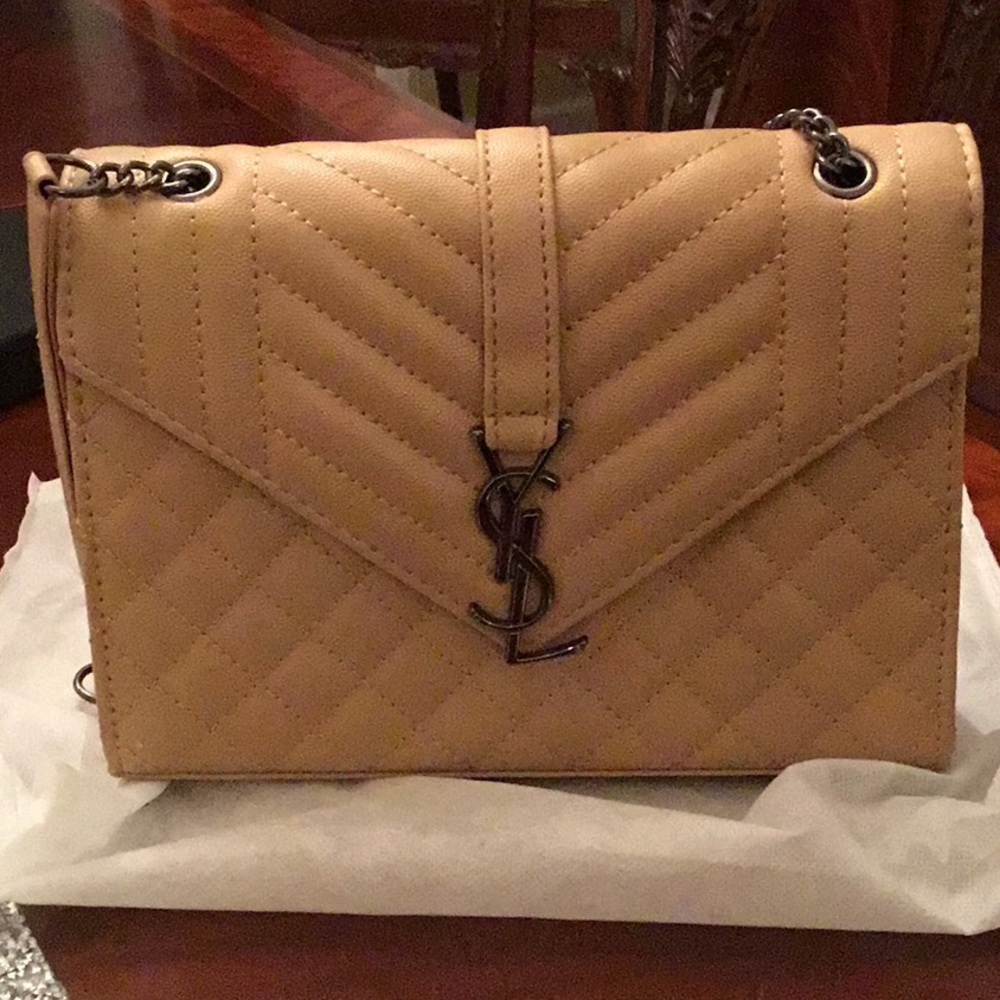 Cute beige shoulder bag